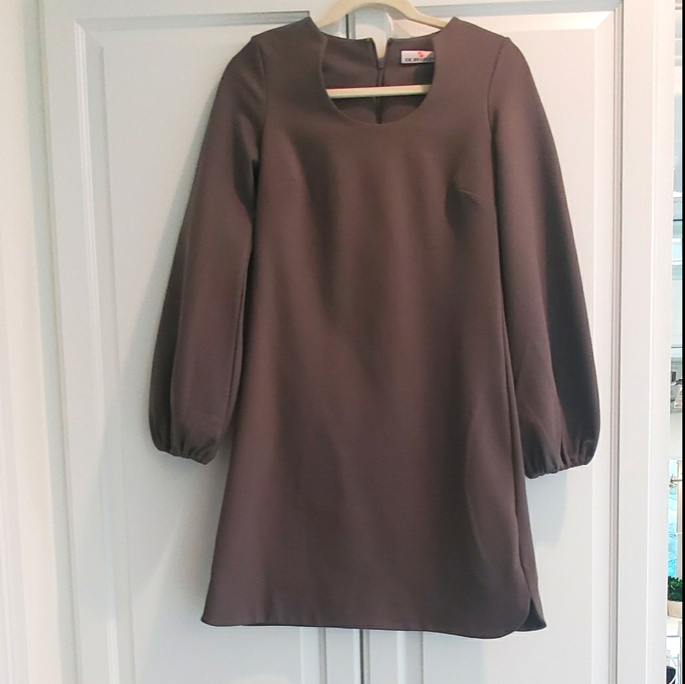 CK Bradley olive green ponte dress